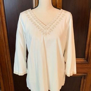Gorgeous Eddie Bauer Linen V-neck Tunic